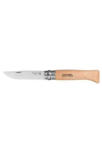 Opinel Pocket Knife N°08 with Sheath, Stainless Steel, 8.5 cm, 'Tradition Inox'