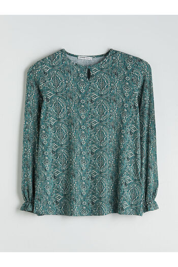 LC Waikiki Crew Neck Patterned Blouse
