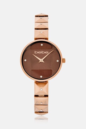 Bebe Women BB3730S/04M Stainless Steel Analog Watch 24 mm, Rose Gold