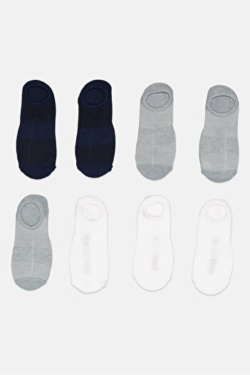 Ben Sherman Men 8 Pairs Brand Logo Silicone Heel Grip Socks, Multicolor