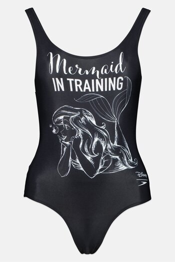 SPEEDO Disney Women Graphic Print One Piece Swimwear, Black