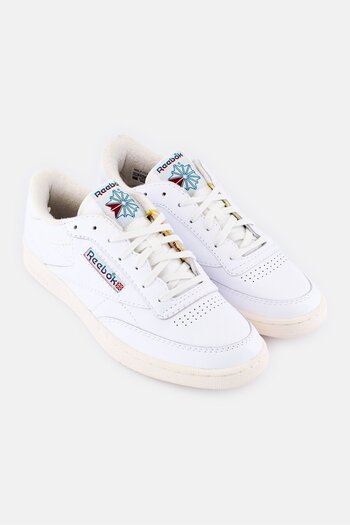 Reebok Men Club C 85 Vintage Lace Up Tennis Shoes, White