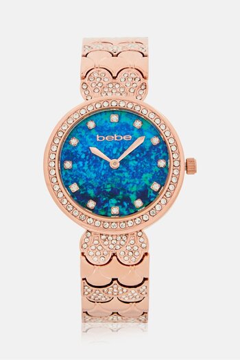 Bebe Women BB5585L/01M Stainless Steel Analog Watch 34 mm, Gold