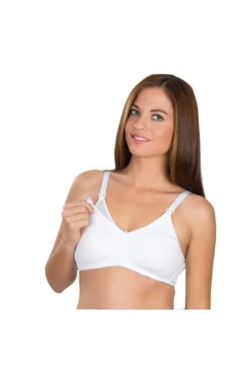 Babyjem Breastfeeding Bra with Non-wired Cups (Color: White, Size: 100)