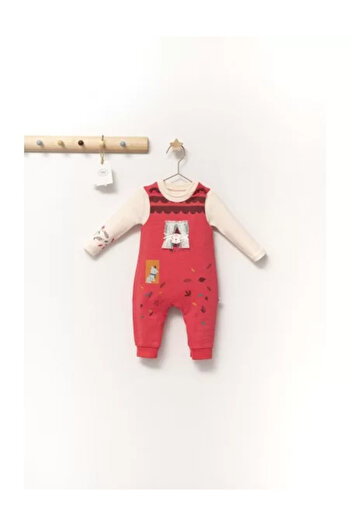 Tongs Baby Set salopeta cu bluzita Scufita rosie pentru bebelusi