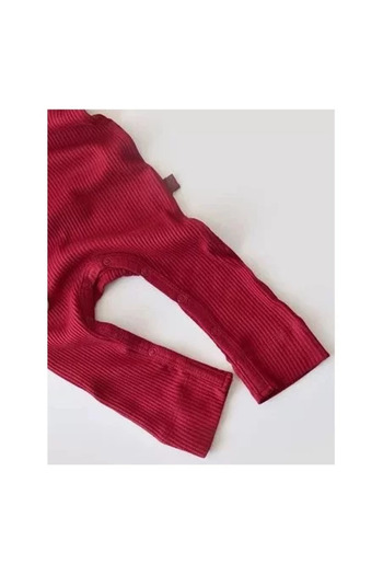 BabyCosy Long Sleeve Baby Romper with Cotton and Modal - Red (Size: 3-6 Months)
