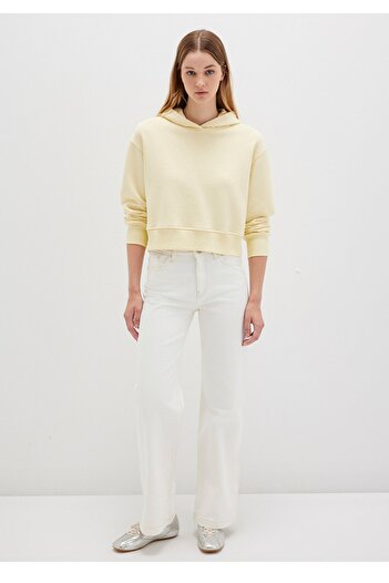 Mavi Hooded Boxy Fit Yellow Sweatshirt