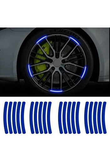 Avex Set 20 de elemente reflectorizante „Arc de roată” pentru mașini, biciclete, motociclete, ATV-uri, scutere, albastre
