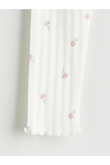 LC Waikiki Floral Baby Girl Tights with Elastic Waist