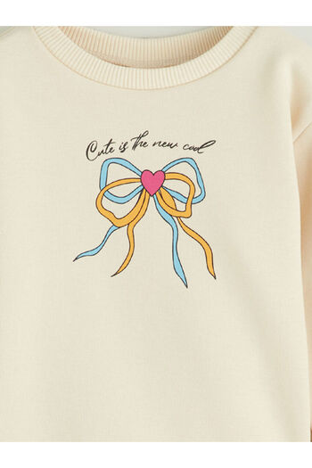 LC Waikiki Crew Neck Printed Girl's Sweatshirt