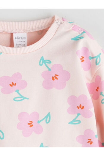 LC Waikiki Crew Neck Floral Girl's Sweatshirt