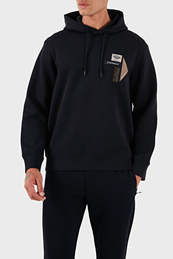 Emporio Armani Logo Cotton Regular Fit Hooded Sweat Men's Sweat Em003587 Af10013 Ub118