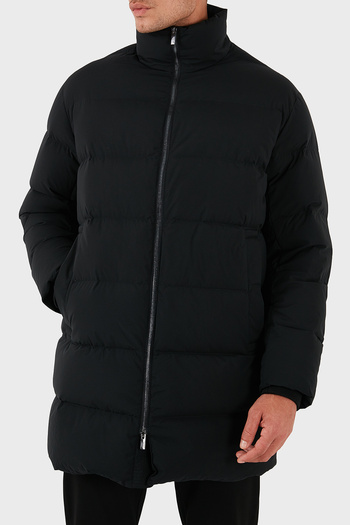 Emporio Armani Quilted Oversize Fit down Filled Stand Collar Puffer Coat Men's Coat 8N1La5 1Nlrz