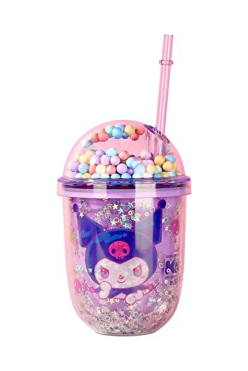 SANRIO Kuromi Portable Water Bottle With Straw