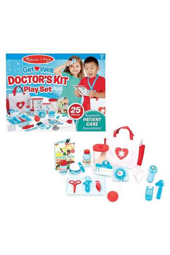 Melissa & Doug Get Well Doctor’s Kit Play Set – 25 Toy Pieces Doctor Role Play Set, Doctor Kit F