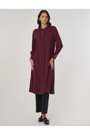 Kayra Tassel Detailed Long Tunic Burgundy