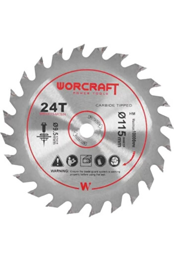 Worcraft Circular Saw Blade 114784, 24 Teeth, 115 mm,
