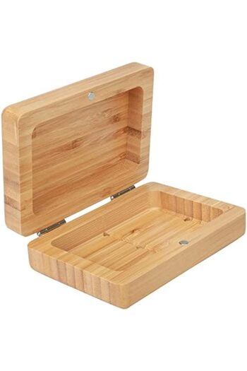 Generic Gocokia Home Storage Box, Handmade Bamboo Wooden Soap Holder, Bathroom Soap Dish, Natural Square Soa
