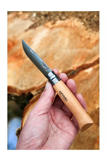 Opinel Pocket Knife N°08, stainless steel, 8.5 cm, 'Tradition Inox' -