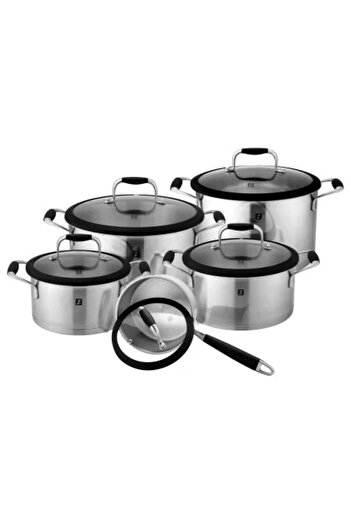 Zokura Stainless steel pot set, 10 pieces