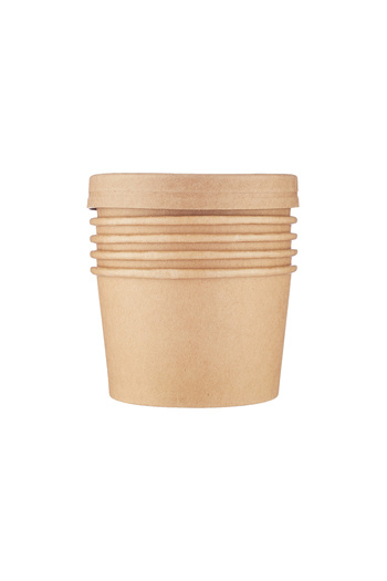 Hotpack 8oz Kraft Paper Noodle Bowl with Lid – 5pcs | Eco-Friendly Disposable