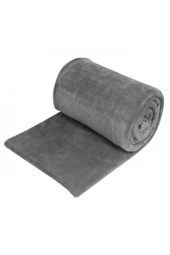 OEM Patura moale dubla catifelata, dimensiune 230 x 220 cm, Gri