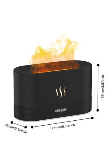 Generic Flame Diffuser Humidifier, Ultra-Silent Cool Mist Air Fire Diffuser, 2 Brightness Night Light & Auto