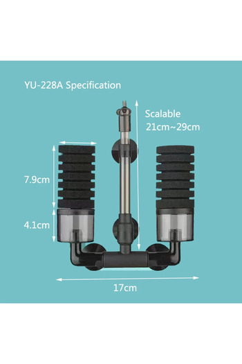 Choice6 YU-228A filter New Aquarium Filter for Aquarium Fish Tank Air Pump Skimmer Biochemical Sponge Filter