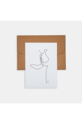 PK Design Mini Poster Line Drawings Kissing Couple