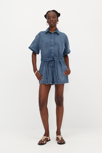 Addax Salopetă din denim cu curea TLM17484