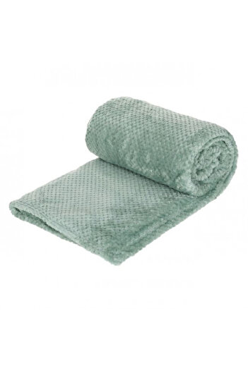OEM Patura moale catifelata cu model reliefat, dimensiune 220 x 150 cm, Verde menta