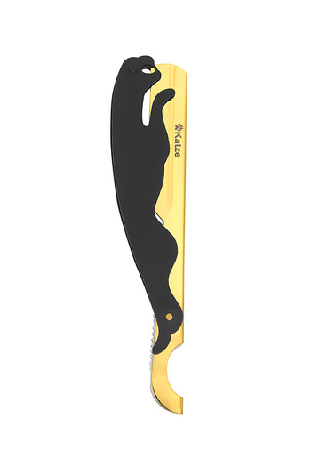 Katze U-013 Razor Attachable Retractable Beard Razor Stainless Matte Yellow/Black