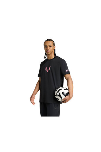 adidas Ανδρικό μπλουζάκι ποδοσφαίρου Messi N&N G T JM8955 Μαύρο