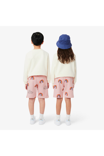 Lacoste Desenli Çocuk Pembe Şort
