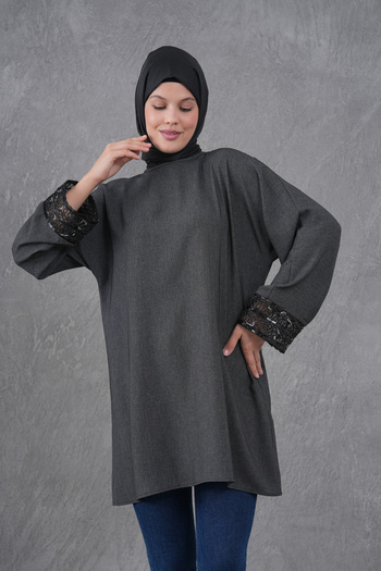 TUNCAY Casual Tunic with Cuff Detail