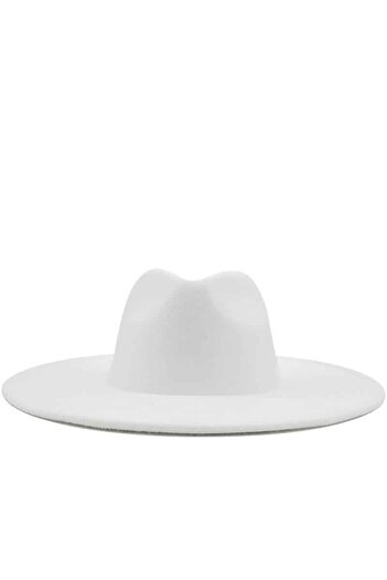 Pursehuit White women's hat, wide brim, Kirste