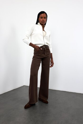 5in1Canpolat Brown 100% Lyocell Soft Jean 31568