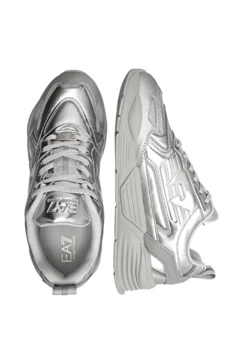 EA7 Erkek Yüksek Rahat Taban Kartal Logolu Gümüş Sneaker 7X000306 AF18446-MZ047