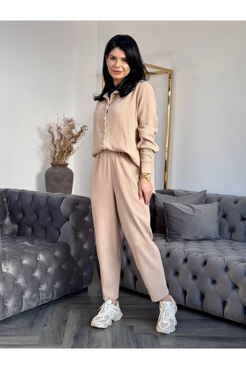 RAMONA BADESCU EXCLUSIVE Modern cut ribbed velvet suit