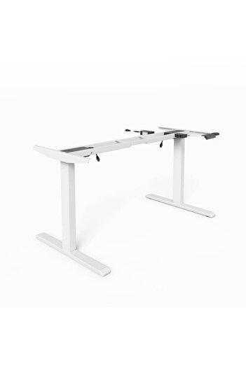 Skyland Electric Height-Adjustable Desk Frame, Dual Motor Design for Home & Office, White (Frame Only)