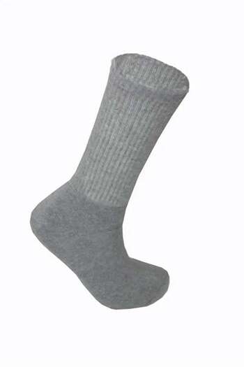 Weweus Gray Cotton Long Men's Sports Tennis Socks 170Gg