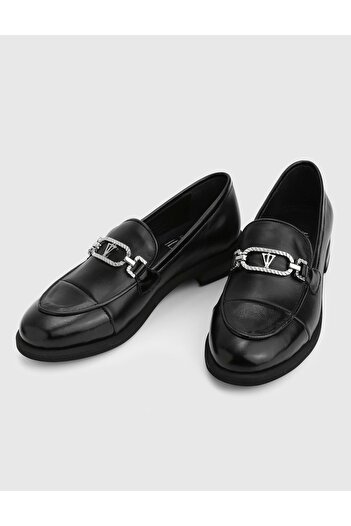 İLVİ Elinor Genuine Patent Leather Black Women's Loafer