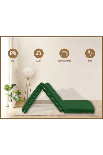 Evim Canvas Grass Zippered Foldable Floor Bed Floor Mat 70X180X10Cm