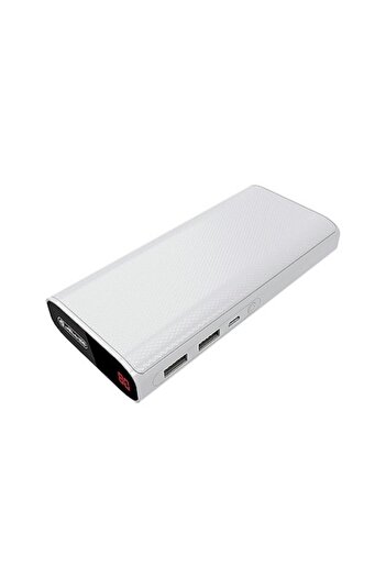 JELLICO ZS-20 Powerbank - External Battery White with 10000 mAh Capacity and Advanced USB Connectivi