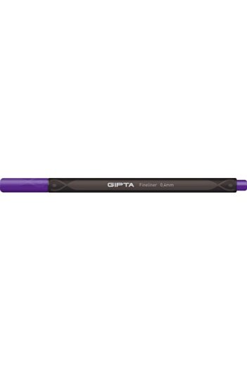 Gıpta Fineliner Pen 0.4 Mm - Cardboard Box - Triangle - Purple