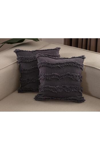 Markaev Tassel Detailed Throw Pillow Cover Set of 2
