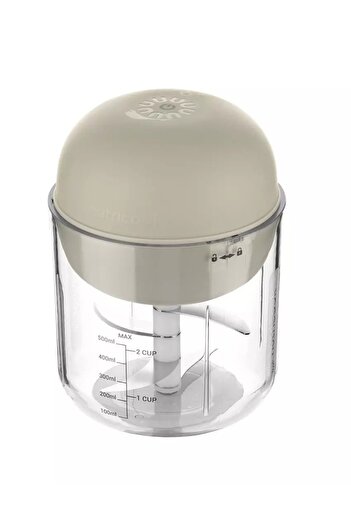 Nutricook Choppi Cordless Rechargeable Chopper, Desert Sand, OFF White