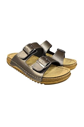 Ciciten C.Green Double-Striped Buckle Velcro Slippers