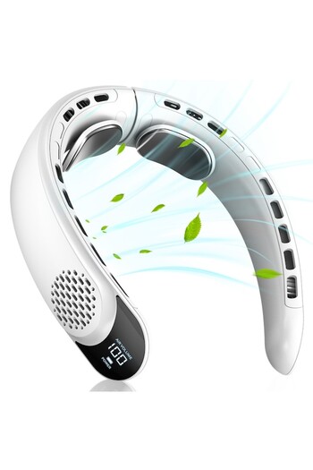 Danex Neck Fan 4000mAh, 7300RPM, B42, Silicone Flex, Arctic Snow