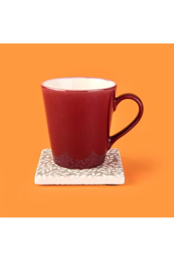 Evidea Kitchen Leaves Stone Coasters - Colorful - 10X10 cm